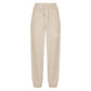 Beige Cotton Women Sweatpant