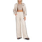 Beige Cotton Women Pant