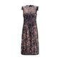 Purple Polyester Cocktail Dress