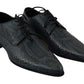 Blue Python Leather Snakeskin Shoes