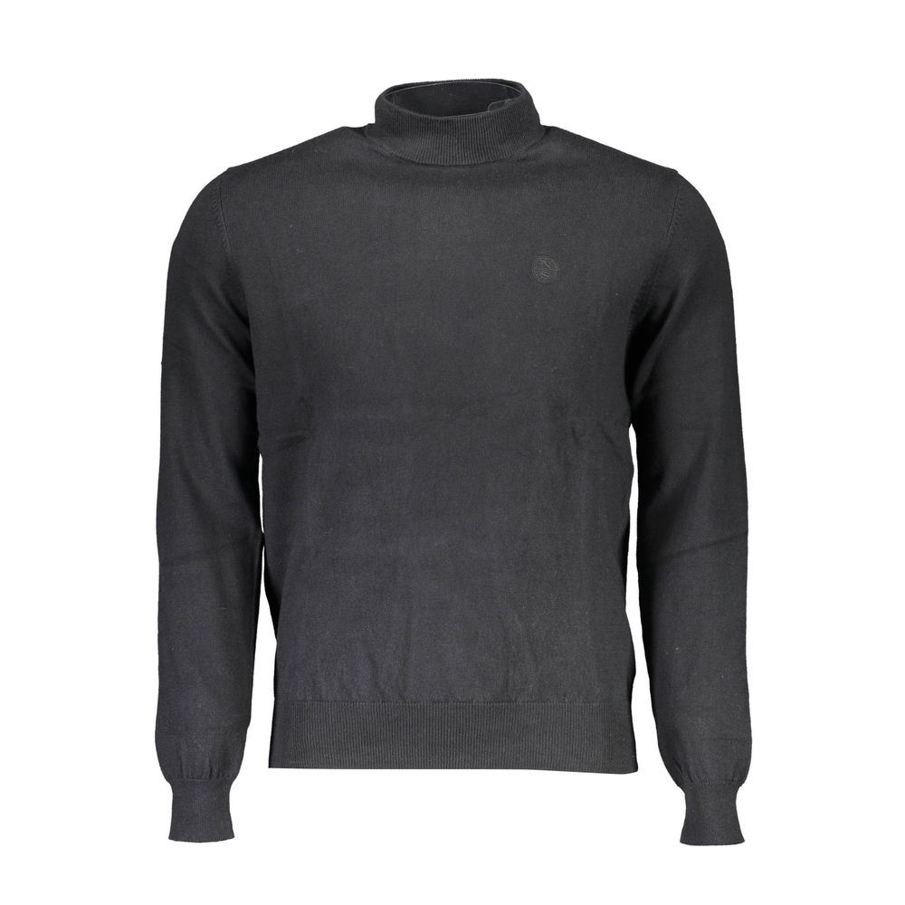 Black Cotton Men's Sweater