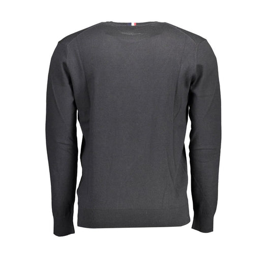 Black Cotton Men's Sweater