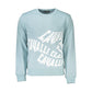 Blue Cotton Men Sweater