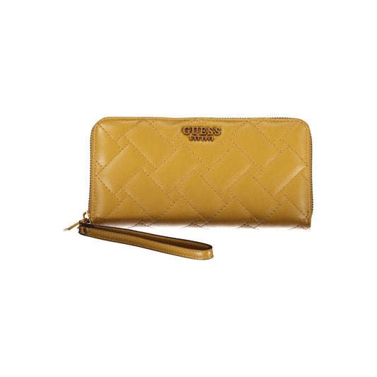 Yellow Polyurethane Women Wallet
