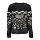 Black Polyester Sweater