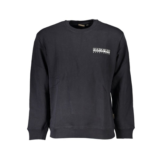 Black Cotton Men Sweatshirt