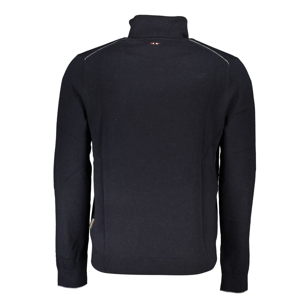 Black Tessuto Mens Sweater High Neck