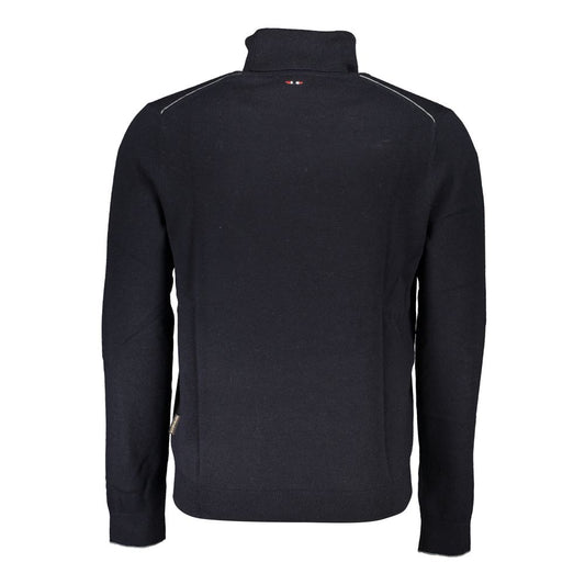Black Tessuto Mens Sweater High Neck