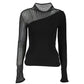 Black Polyester Sweater