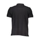 Black Cotton Men Polo Shirt
