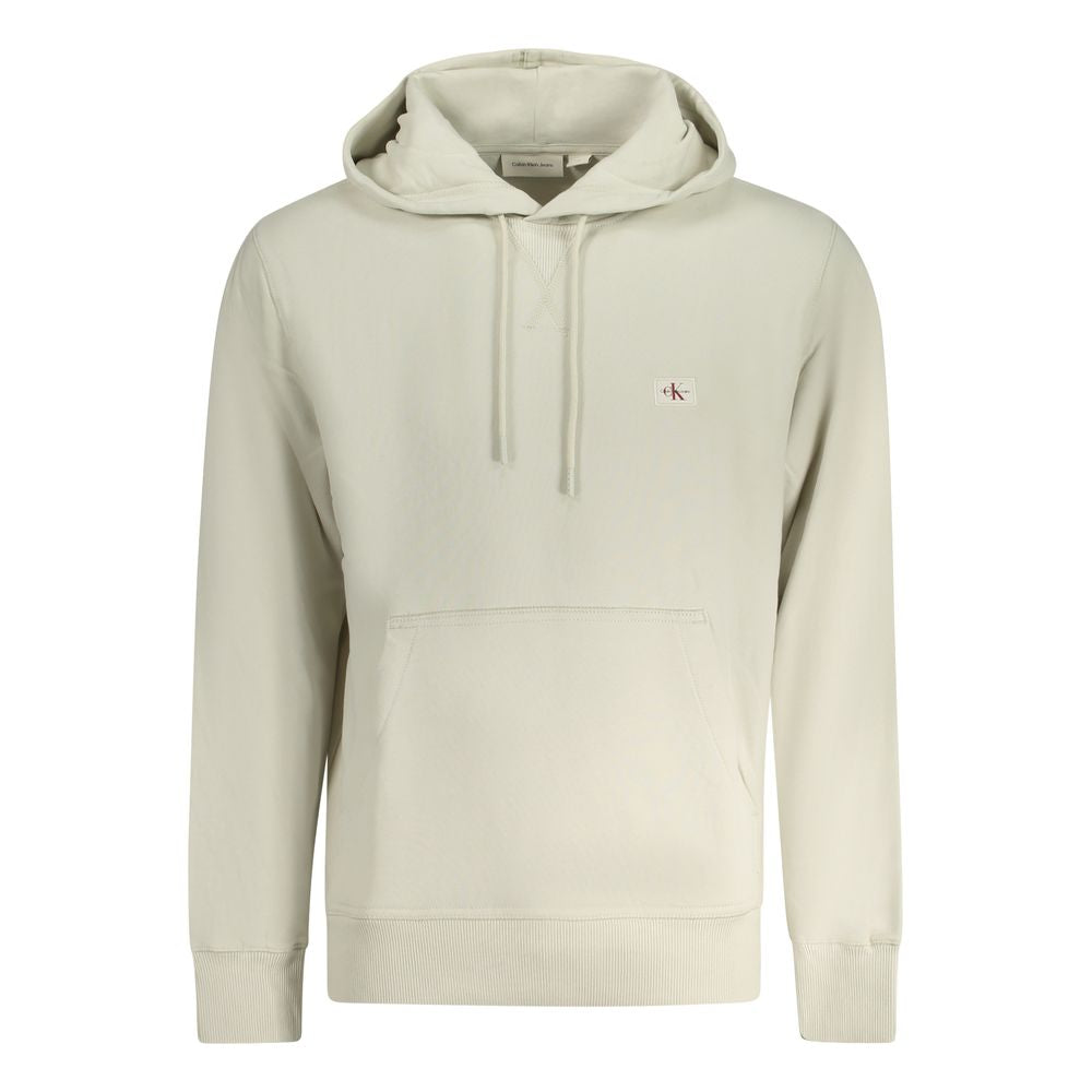Beige Cotton Men's Hoodie
