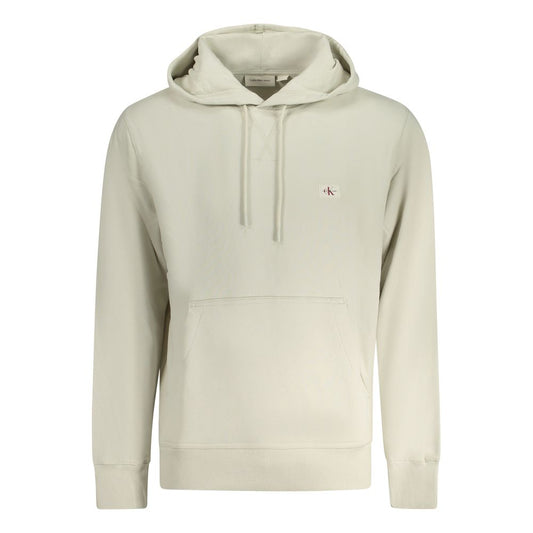 Beige Cotton Men's Hoodie