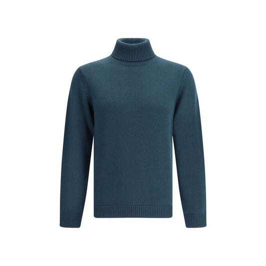 Bicolor Merino Wool Turtleneck