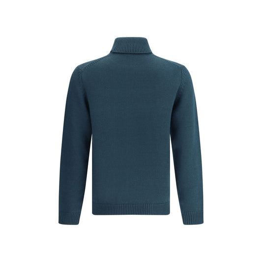 Bicolor Merino Wool Turtleneck