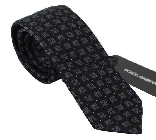 Elegant Black Silk Neck Tie