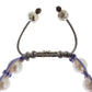 Elegant Silver & Purple CZ Pearl Bracelet