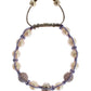 Elegant Silver & Purple CZ Pearl Bracelet
