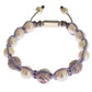 Elegant Silver & Purple CZ Pearl Bracelet