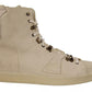 White Leather Lace Up Mens Boots