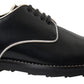 Black White Leather Formal Dress Shoes
