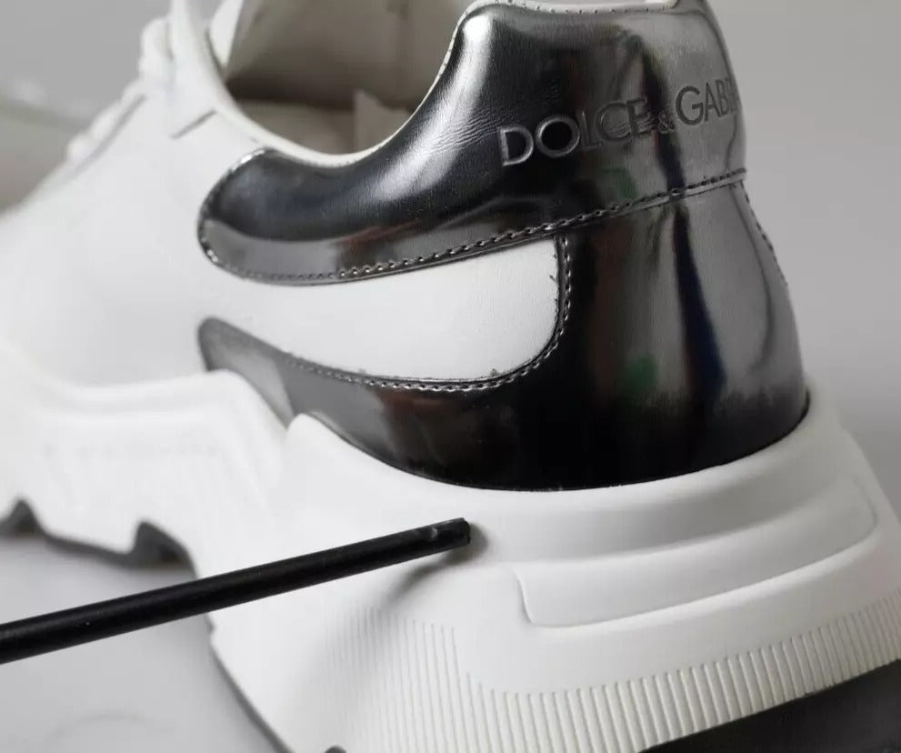 White Silver Leather Sport DAYMASTER Sneakers