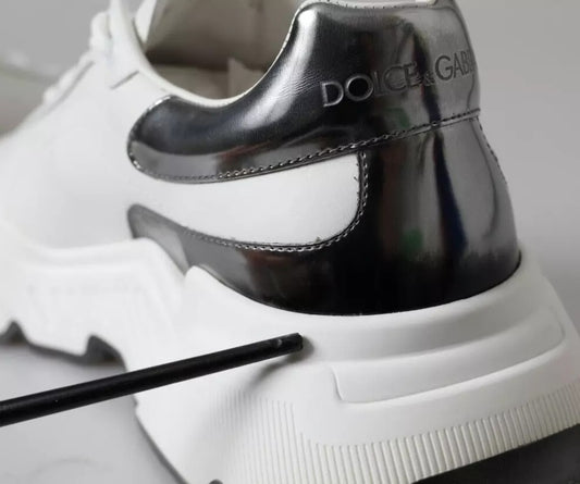 White Silver Leather Sport DAYMASTER Sneakers