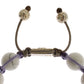Elegant Silver Purple CZ & Howlite Bracelet
