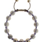 Elegant Silver Purple CZ & Howlite Bracelet
