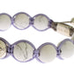 Elegant Silver Purple CZ & Howlite Bracelet