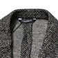 Black White Double Breasted Men Suit Blazer