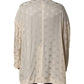 Beige Polyester Logo Monogram Coat Jacket