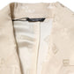 Beige Polyester Logo Monogram Coat Jacket