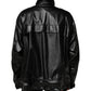 Black Polyester Logo Plaque Bomber Jacket