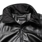 Black Polyester Logo Plaque Bomber Jacket
