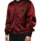 Maroon Nylon DG Crown Embroidery Jacket