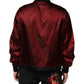 Maroon Nylon DG Crown Embroidery Jacket