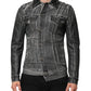 Gray Washed Cotton Stretch Denim Jacket
