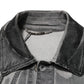 Gray Washed Cotton Stretch Denim Jacket