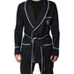 Dark Blue DG Embroidery Jacket Robe Blazer