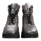 Silver Padded Mid Calf Lace Up Boots Shoes