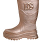 Metallic Gold Pull On Rain Boots Shoes
