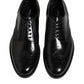 Black Leather Derby Wingtip Formal Shoes