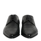 Black Exotic Leather Lace Up Derby Shoes