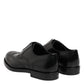 Black Leather Derby Wingtip Formal Shoes