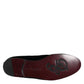 Black Suede Cross Slip On Loafers Dress Shoes