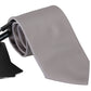 Elegant Grey Silk Necktie