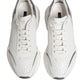White Daymaster Leather Low Top Sneakers Shoes