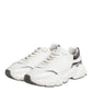 White Daymaster Leather Low Top Sneakers Shoes
