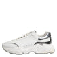 White Daymaster Leather Low Top Sneakers Shoes