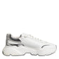 White Daymaster Leather Low Top Sneakers Shoes